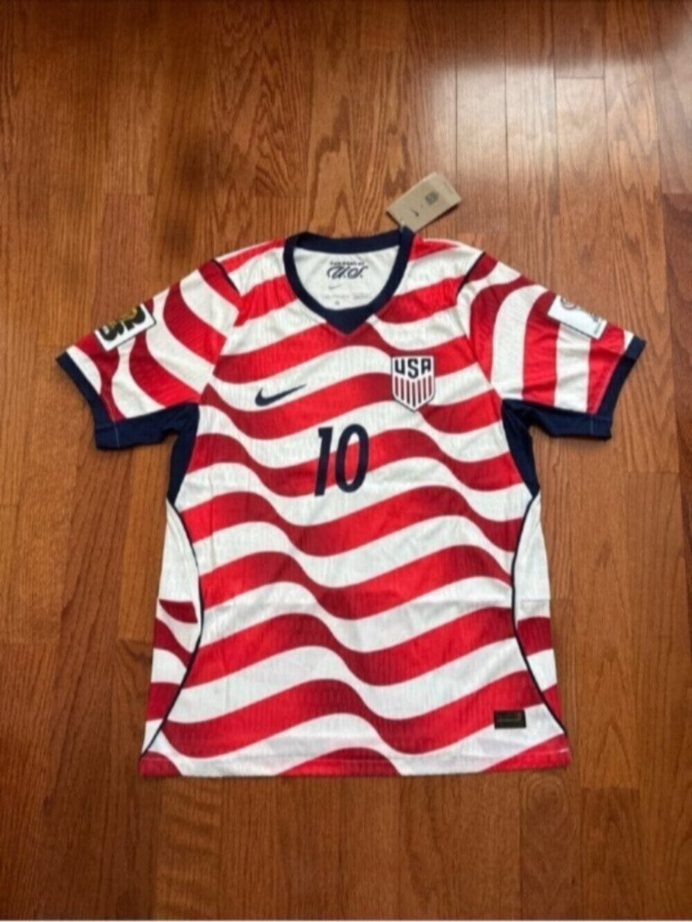 USA Home Soccer Jersey PLAYER VERSION Pulisic #10 World Cup 2026 - Picture 10 of 13